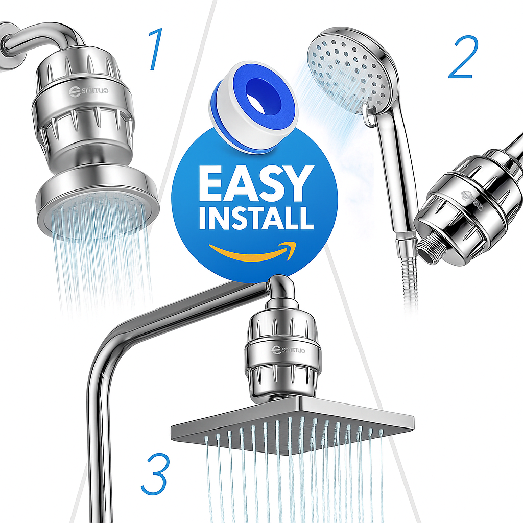 SoftHue Shower Filter – Multi-Layer Skincare Purity