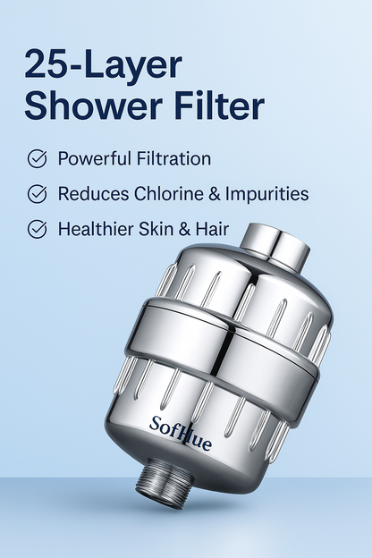 SoftHue Shower Filter – Multi-Layer Skincare Purity