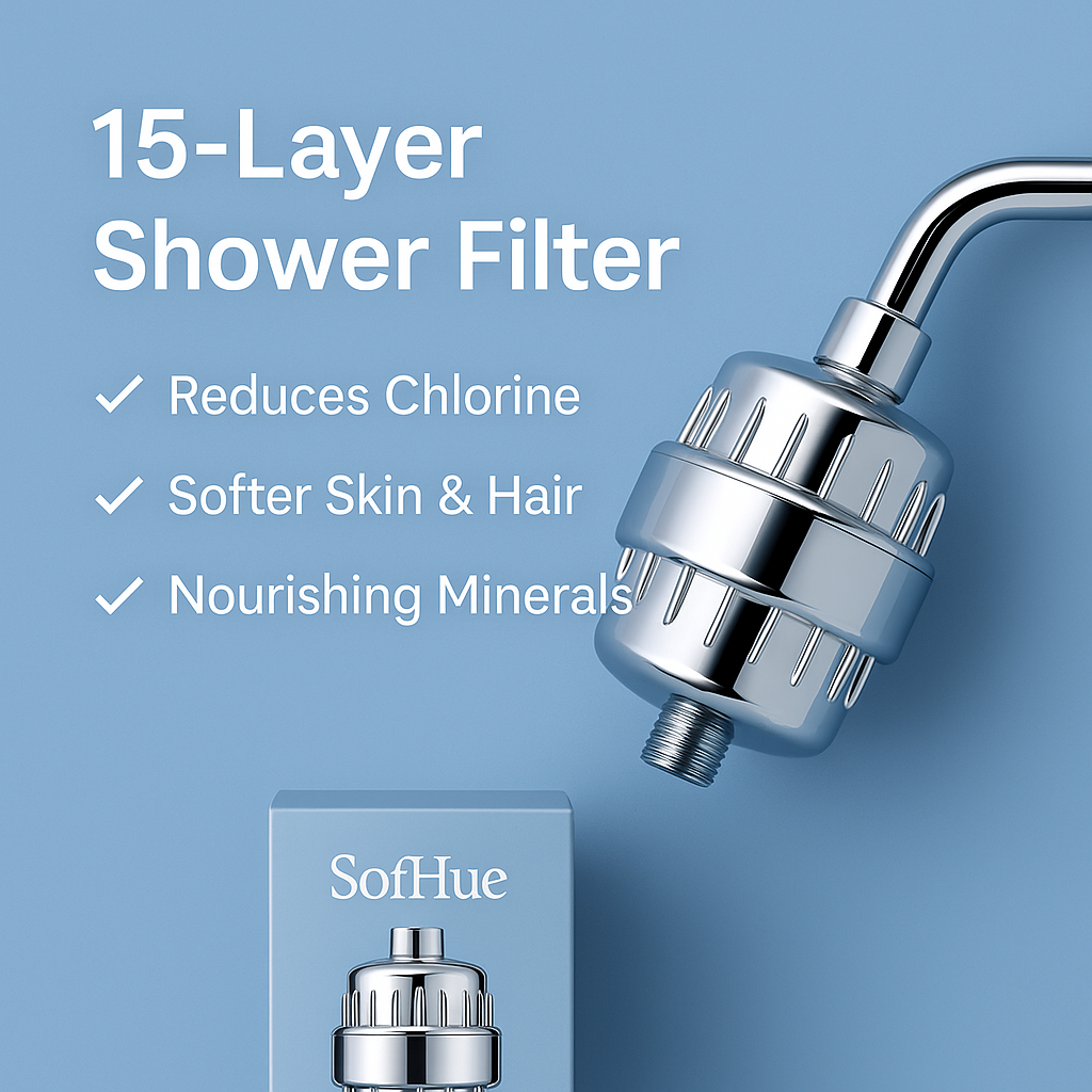 SoftHue Shower Filter – Multi-Layer Skincare Purity