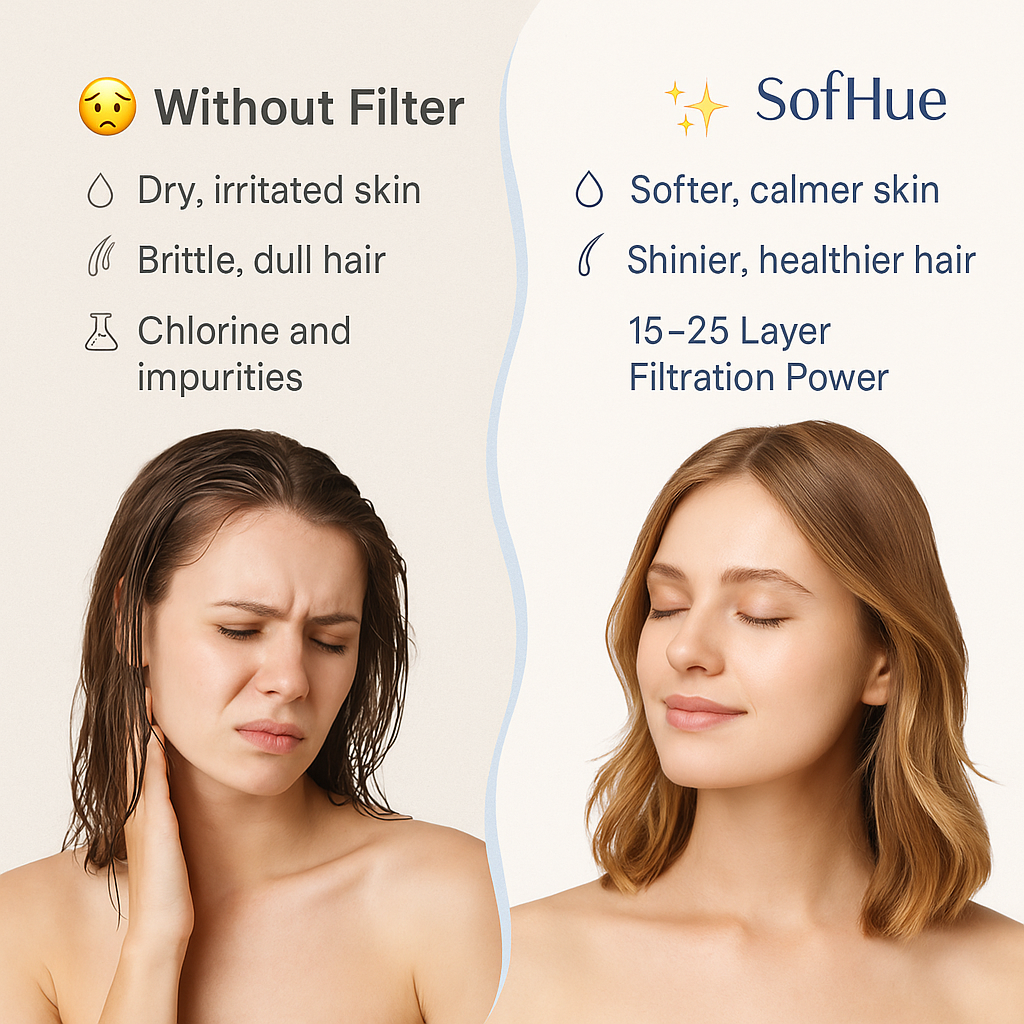 SoftHue Shower Filter – Multi-Layer Skincare Purity